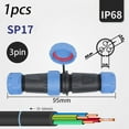 thumbnail image 2 of Sp17 Panel Mount Ip68 Waterproof Plug And Circular Connector 2/3/4/5/7/9Pin, 2 of 4