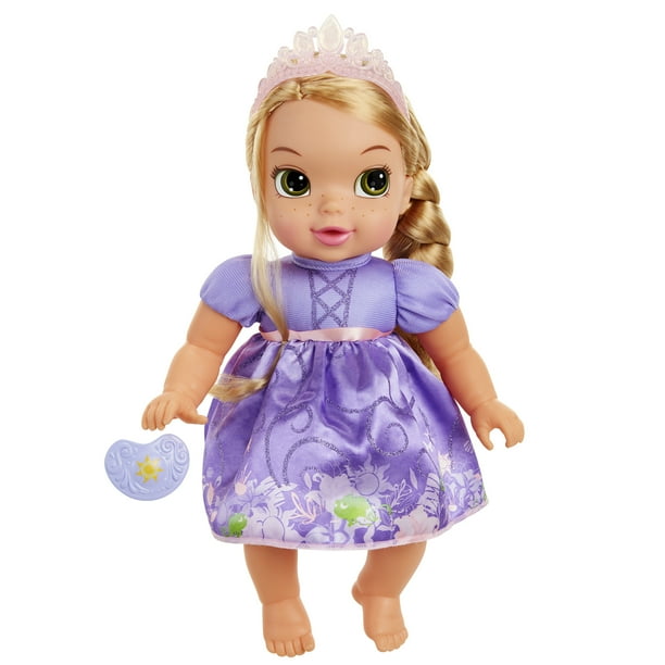 Disney Princess Deluxe Baby Rapunzel Dolls Includes Tiara And Bottle For Children Ages 2 Walmart Com