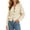 Beige, variant on Fnooota Cardigans for Women, Lounge Casual Long Sleeve Crew Neck Knitted Tops Womens Sweaters Black Size S