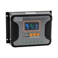thumbnail image 2 of PWM 80A 60A 30A Solar Char Controller 12V 24V 36V 48V Lead-Acid Lithium Battery Charr Max PV 100V Dual Control Mode, 2 of 5