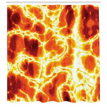 Burnt Orange Shower Curtain Hot Burning Lava Texture Bursting