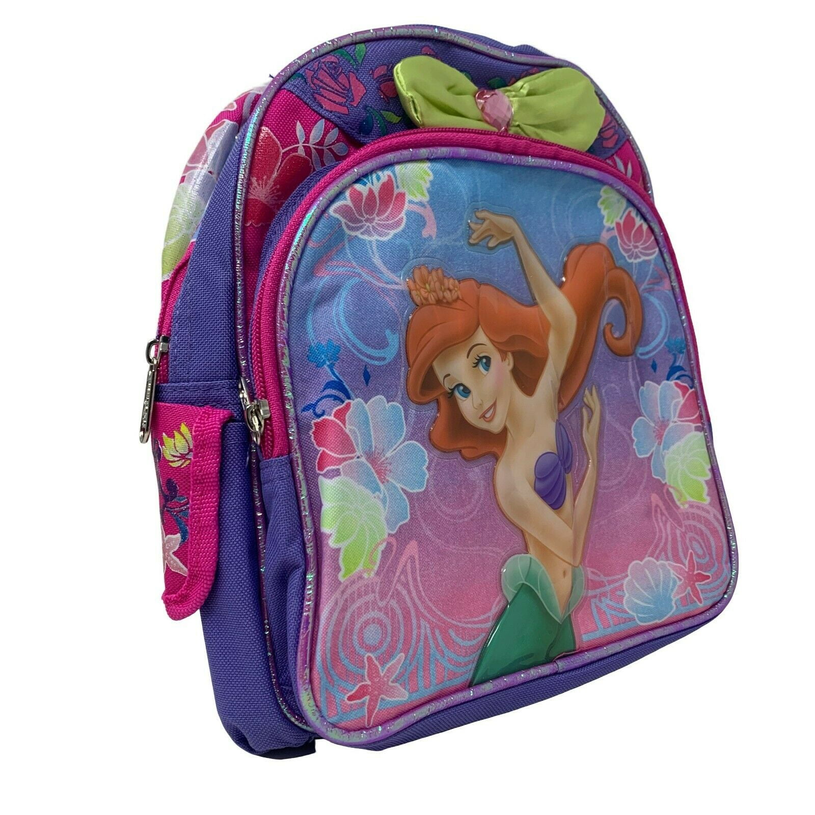 Disney The Little Mermaid Ariel W/Bow 10" xSmall School Backpack