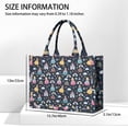 thumbnail image 3 of Large Capacity Tote Bag,Dark Blue Princess Castle Pattern Handbag Fashion Luxury Tote Bag,15.7"x13"x 5.1" Inches,Laptop Compatible, 3 of 6