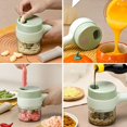 thumbnail image 4 of MesaSe Electric Vegetable Cutter Set Handheld Wireless Mini Garlic Slicer Multifunctional Food Chopper Portable Rechargeable Vegetables Mincer for Garlic Onion Ginger, 4 of 10