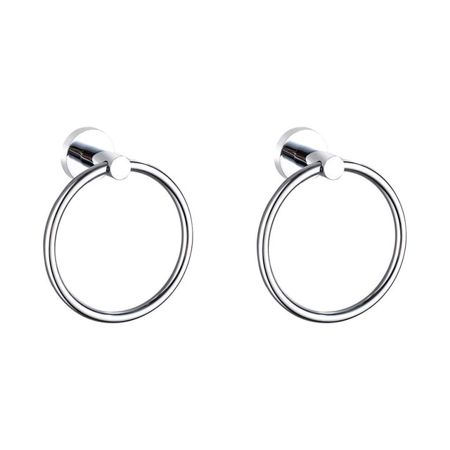 pitrice Towel Ring Fixing Rings Hanging Rack Convenient Towels Hangers for Indoor Use Hanger Stand for Home Bathroom Kitchen Use Bright color 2Set