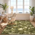 thumbnail image 3 of Design&I 9'x12' Washable Area Rug Camo Motif Print Forest Tracks Woodland Antler Border Hunting Flowing Dynamic for Dining Room, Basement, Large Office, Snag-Free, 3 of 7