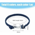 thumbnail image 2 of 6Pcs 6 Colors Survival Polyester Cord Bracelets Set with Alloy Shark Shape Clasps Double Line Multi-strand Bracelets Mixed Color 15-3/4 inch(40cm) 1pc/color, 2 of 7
