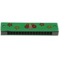 thumbnail image 3 of 1pc Wood Harmonica Cartoon Double 16 Holes For Children Musical Instrument - Green, 3 of 3