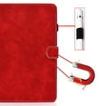 thumbnail image 6 of Smart Case for Samsung Galaxy Tab A8 10.5 inch 2022 SM-X200/X205/X207,Dteck Magnetic Premium PU Leather Card Slot Wallet Kickstand Cover with Pen Holder for Galaxy Tab A8 10.5'' 2022,Red, 6 of 6