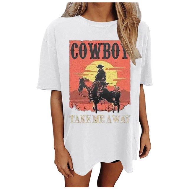 TSADFHJI Hauts à Manches Longues pour Femmes Mode Décontractée Imprimée Col Rond Manches Courtes T-Shirt TG Orange