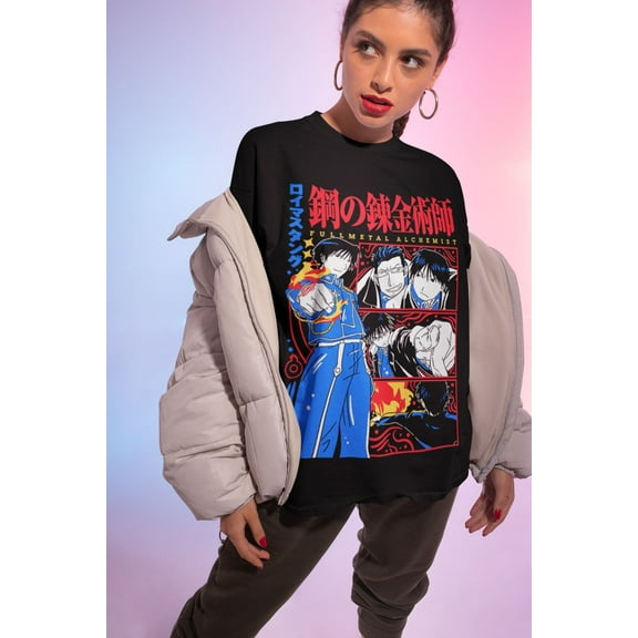 Fullmetal Alchemist Manga Anime T-shirt / Fire Style / Streetwear / Japan Style / Unisex / 100% Cotton.