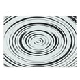 thumbnail image 1 of Spires Cutting Board, Hypnotic Radial Concentric Interlace Circles with Lines Print, Decorative Tempered Glass Cutting and Serving Board, Large Size, Black White, by Ambesonne, 1 of 1