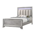 thumbnail image 2 of Modern Glam Style 7pc Bedroom Set Queen LED HB Bed Gray Silver Finish Furniture, 2 of 7
