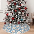 thumbnail image 5 of Rocae Funny Cute Healthy Teeth for Christmas Tree Skirt with Pom Pom Trim for Holiday Party for Holiday Home Decor Indoor Outdoor-36", 5 of 7