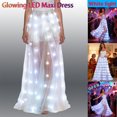 thumbnail image 5 of LED Light Up Skirt Angel Dance White Battery Powered Womens Party Performance Costume, 5 of 8