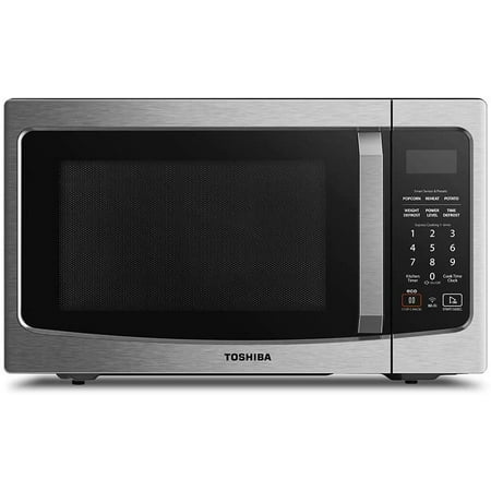 Toshiba ML-EM34P(SS) Smart Countertop Microwave Oven Works with Alexa, Humidity Sensor and Sound On/Off Function, 1100W, 1.3 Cu.ft, Stainless Steel