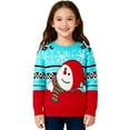 thumbnail image 2 of XIMIN Toddler Baby Boys Girls Christmas Sweaters Cozy Knitted Long Sleeve Kids Funny Santa Graphic Snowman Knit Xmas Pullover Cute Winter Warm Jumper Tops, 2 of 3