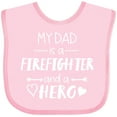 thumbnail image 3 of Inktastic My Dad is a Firefighter and a Hero Boys or Girls Baby Bib, 3 of 4