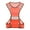 orange, variant on Reflectorized Vest with Multiple Reflective Strips for Construction, Driving, Event Traffic, and Security, Made of Polyester Fiber and Breathable Mesh