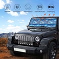 thumbnail image 6 of Fuzoiu Ice Blue Stripes Print Car Windshield Sun Shade,Block Uv Rays Sunshade,Foldable Front Window Sun Visor Protector for Car,SUV,Truck-Keep Vehicle Cool-Ice Blue Stripes, 6 of 8