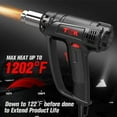 thumbnail image 3 of TOYTEXX 1800W Heat Gun with Adjustable Temperature (122°F–1202°F), 4 Nozzles, Overload Protection, 3 of 5
