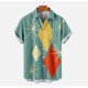 thumbnail image 2 of Camisas Para Hombre Camisa Hawaiana Casual Sin Posicionamiento Botones de Impresión Beach Turndown Blusa de Manga Corta Odeerbi ODB157321, 2 of 6