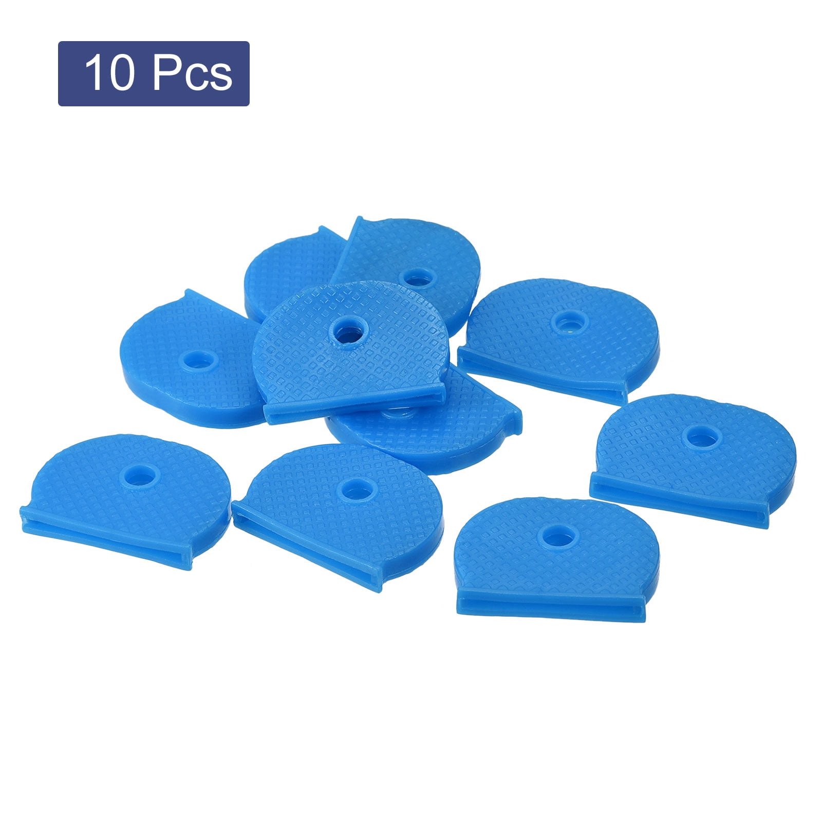 Unique Bargains Key Cap Cover Tags Keys Identifier Label ID Silicone Sleeve Blue