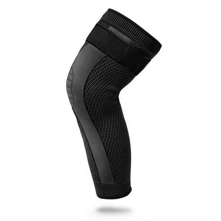 Knee Brace for Women Men with Pressurize Bandage 3D Design Elastic Breathable Fit Knee Pads for Running Hiking Jogging Gym Black M