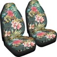 thumbnail image 3 of POLERO Flowers Pattern Breathable Front Seat Cover for All Season, Polyester Decorative Vehicle Seat Covers Sedan, 3 of 9