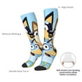 thumbnail image 4 of Masiiu Bluey Print Adult Crew socks, Comfortable Novelty Colorful Patterned, Breathable, Stylish Colorblock for Men Women, 4 of 6