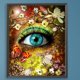 thumbnail image 3 of Kit de pintura por números DIY arte al óleo ojos imagen decoración de la pared del hogar 40x50cm, 3 of 9