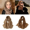 thumbnail image 3 of QHUDLV HFINGAQEX Vintage Leopard Print Scarf Fashion Soft Chiffon Shawl Scarf Women Winter Animal Scarf Print Scarves Leopard Scarf For Women, 3 of 9