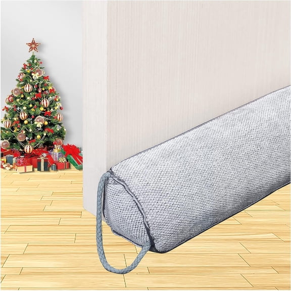 Triangle Under Door Draft Stopper Noise Blocker 28 Inches for Bottom Air Seal Insulation and Soundproof, Heavy Duty Weather Guard Snake Stripping, Gray