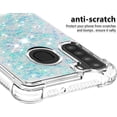 thumbnail image 4 of Compatible with Samsung Galaxy A21 Case Glitter Liquid Cute Clear Phone Case Floating Quicksand Shockproof Protective Bumper Silicone Soft TPU Case for Samsung Galaxy A21 Star Blue YB, 4 of 12