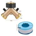 thumbnail image 7 of FZFLZDH Garden Hose Splitter 2 Way, Heavy Duty Brass Connector Tap Splitter, Y Splitter 2 Valves with 2 Extra Rubber Washers+2 waterproof sealing tape, 7 of 7
