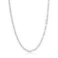 thumbnail image 1 of Collar de cadena de 3 mm Fígaro Sólido 925 plata PROSTEEL 18 pulgadas, 1 of 7