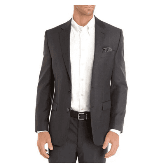 Lauren Ralph Lauren Mens Classic fit Sport Coat Blazer 42 L Grey Solid Stretch