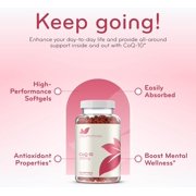 Clear Formulas High Absorption CoQ10 Supplement Softgels, 200mg, Heart Health, 120 Count