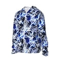 thumbnail image 3 of Goofa Blue Lightning2 Printed Women's UPF 50+ Sun Protection Hoodie Jacket Lightweight Long Sleeve Sun Shirt for Women with Pocket Hiking Outdoor-Medium, 3 of 9