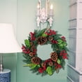 thumbnail image 2 of 20" Artificial Christmas Wreaths for Front Door Winter Door Wreath with Big Pine Cones,Pine Needles,Christmas Berry for Front Door Farmhouse Indoor Outdoor Holiday Home Decor, 2 of 8