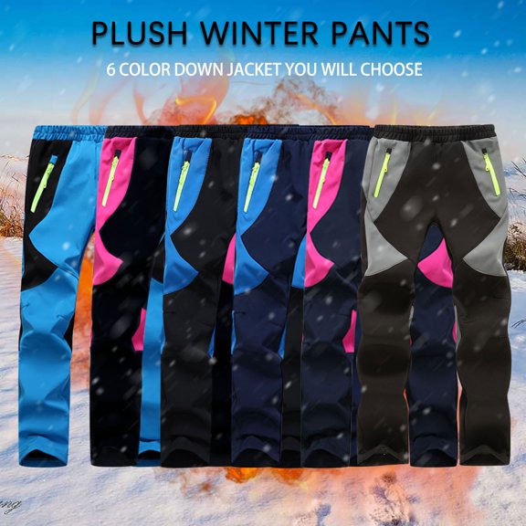 safuny Outdoor Hiking Pants for Men Soft Pockets Relaxed Elastic Waist Fashion Fall Spring Trousers Comfy Lounge Casual Color Block Full Length Pants Blue S