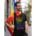 thumbnail image 3 of Rainbow Quote Gay Pride Shirt for Men - Love is Love and Equality Slogans - Supportive LGBTQ Apparel - Comfortable and Breathable Fit - Medium Black, 3 of 6