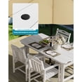 thumbnail image 3 of Harbweb 5pc HDPE Outdoor Dining Set, All-Weather Wood Grain Patio Furniture, White, 3 of 6