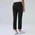 thumbnail image 4 of LWavelet Elastic Waist Straight Leg Pants with Drawstring & Pockets Soft Stretchy Casual Lounge Trousers Black XL, 4 of 4