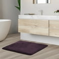 thumbnail image 1 of 1 Small Clara Clark Bath Mat Bathroom Rug - Absorbent Memory Foam Bath Rugs - Non-Slip, Thick, Cozy Velvet Feel Microfiber Bathrug, Plush Shower, Toilet-Floor Bathmats Carpet - Purple - 17"x24", 1 of 4