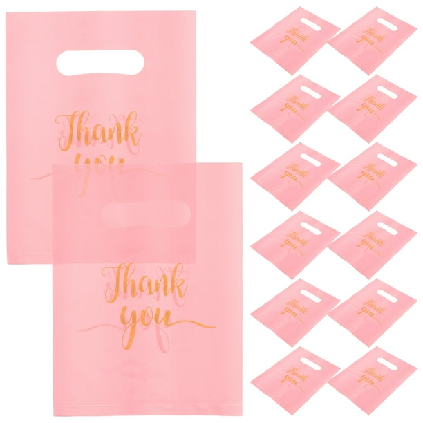 100 bolsas de agradecimiento y bolsas de mercancía de agradecimiento con bolsas de agradecimiento pequeñas y grandes, incluidas bolsas de plástico de agradecimiento