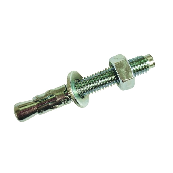 Robtec M10 Steel Wedge Expansion Anchor, 75MM with nut and washer (25-Pack)