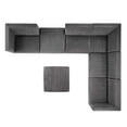 thumbnail image 5 of Modway Sanguine 7-Piece Velvet Right-Facing Modular Sectional Sofa in Gray, 5 of 6
