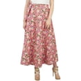 thumbnail image 4 of Phagun Salmon Reversible Floral Printed Cotton Wrap Skirt Indain Wear Dress, 4 of 7