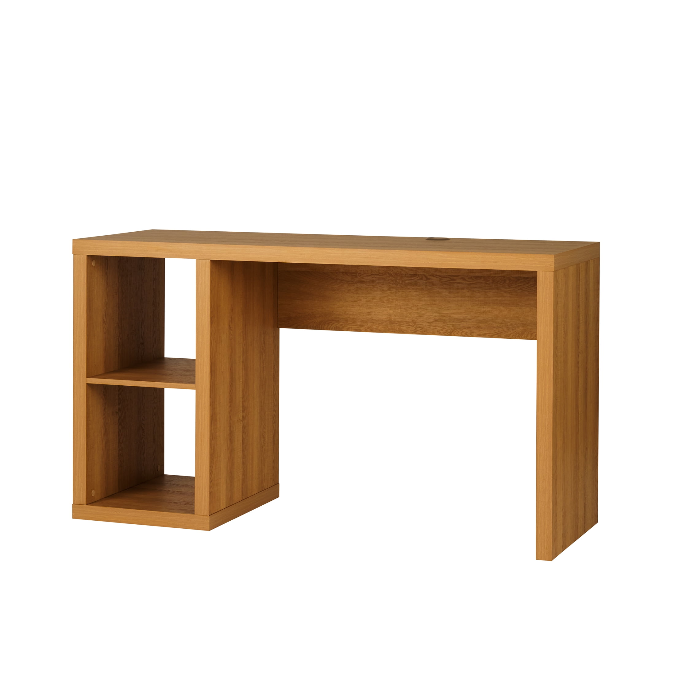 Better Homes & Gardens Cube Storage Office Desk, Light Honey